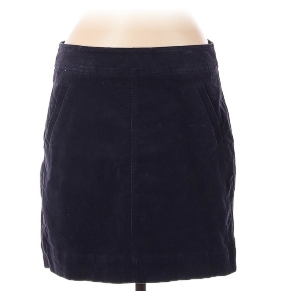 Loft Navy Corduroy Skirt size 6 - Picture 1 of 2